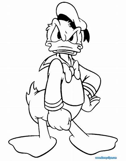 Donald Duck Coloring Pages Disney Grumpy Template
