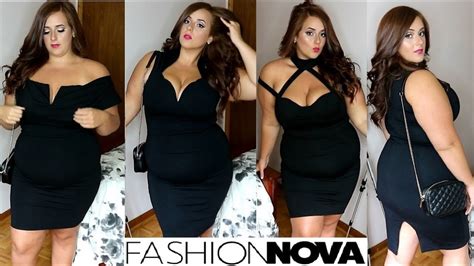 plus size black bodycon dresses try on haul 🔥 fashion nova curve youtube