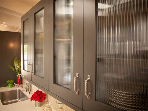 Customize your look easily, beautifully. Glass Cabinet Doors in Gray Kitchen for Modern Look | Glass kitchen cabinet doors, Glass kitchen ...