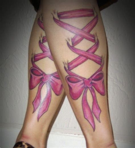 Pink Bow Tattoo On Leg Tattoo Designs Tattoo Pictures