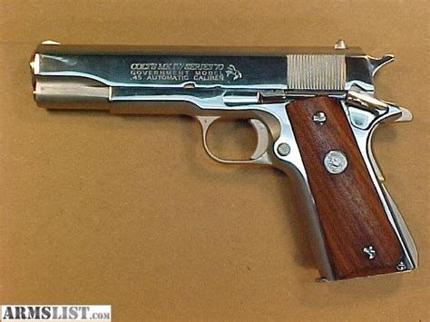 Armslist For Sale Colt 45 1911 Factory High Polish Nickel Series 70