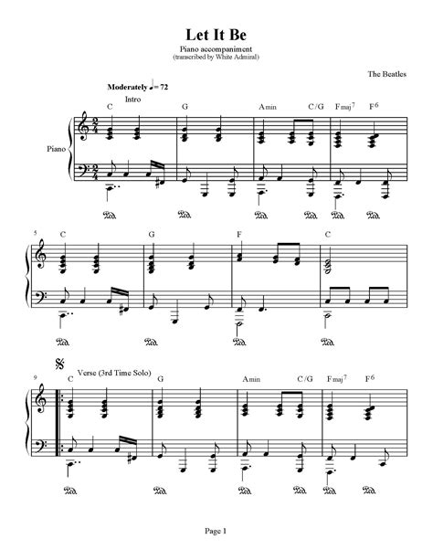 Gymnopedie number 3 beginner piano sheet music by erik satie. Piano Sheet Music For Beginners Popular Songs Free ...