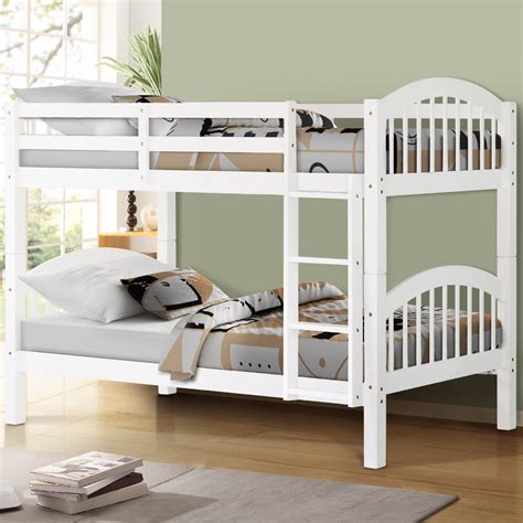 4.3 out of 5 stars 128. Solid Wood Bunk Beds Frame for kids, URHOMEPRO Twin Over ...