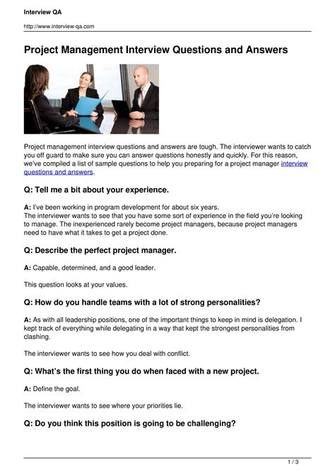 Project Management Interview Questions And Answerspdf Docdroid
