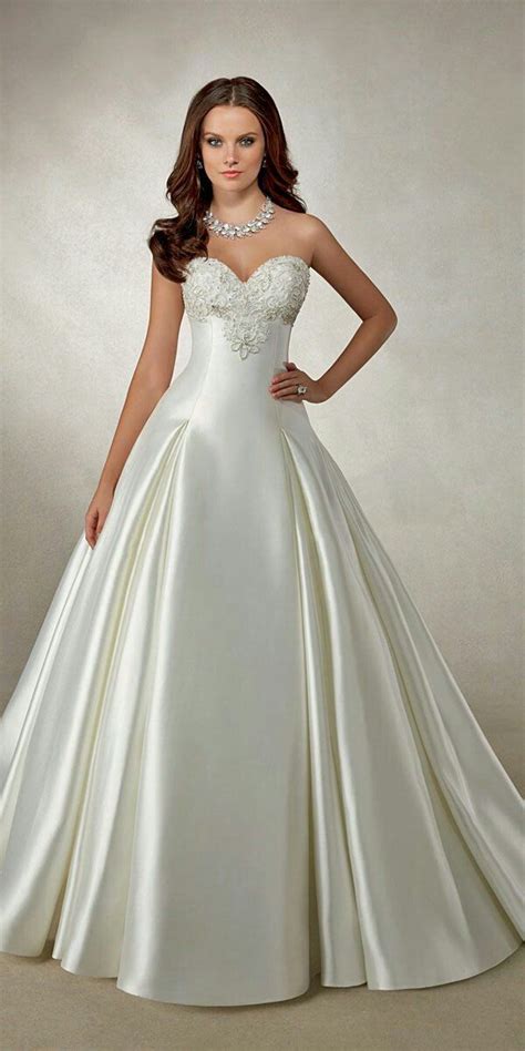 Pin By Cyrano26 On Satin Dress Wedding Dresses Satin Wedding Dresses Lace Ball Gowns Wedding