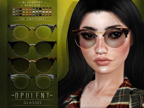 Opulent Glasses At Blahberry Pancake Sims 4 Updates