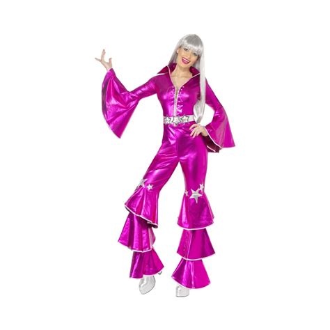 Costume Adult 70s Dancing Dream Pink M