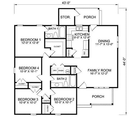 New 11 Simple House Plans 4 Bedrooms