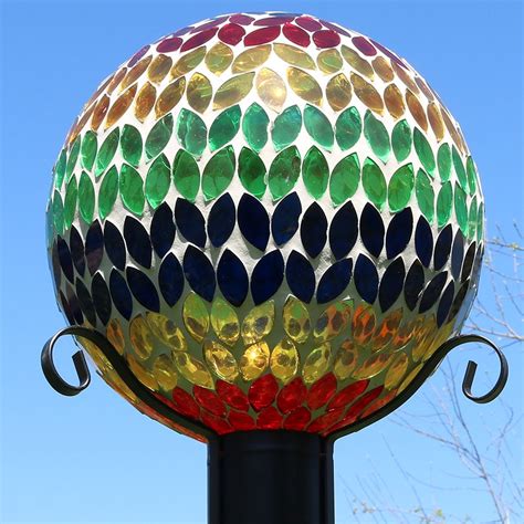 Sunnydaze Mosaic Gazing Globe Glass Garden Ball Outdoor Lawn And Yard Ornament Multi 10 Inch