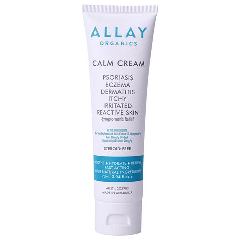 Calm Cream Psoriasis And Eczema Symptomatic Relief Allay Organics Uk