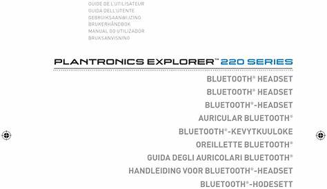 Plantronics 220 SERIES Headphones User Manual | Manualzz