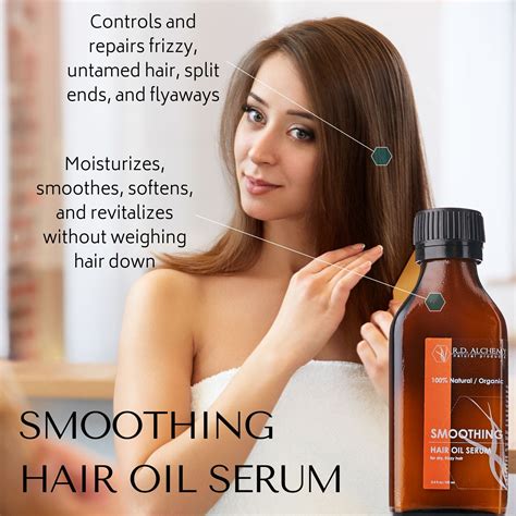 Smoothing Hair Oil For Dry Frizzy Hair Natural Organic Hair Care