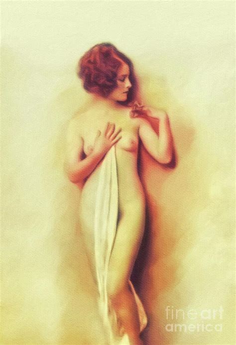 Norma Shearer Vintage Actress Nude Painting By Esoterica Art Agency