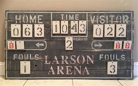 Custom Rustic Basketball Vintage Sports Scoreboard Etsy Basketball