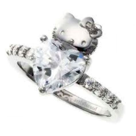 Engagement Ring Hello Kitty Wedding Hello Kitty Jewelry Geeky Engagement Rings