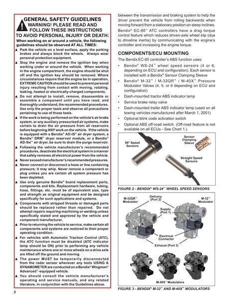 General Safety Guidelines Componentsecu Mounting Bendix Commercial