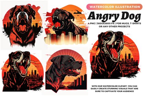 4 Head Angry Dog Angry Dog Retro Png Graphic By Markicha Art