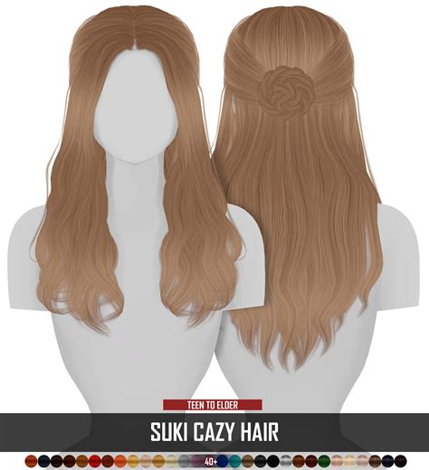 Redheadsims Cc “ Suki Cazy Hair • Mesh Edit Mashup Conversion