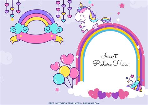 11 Magical Unicorn Birthday Invitation Templates With Colorful Pastel