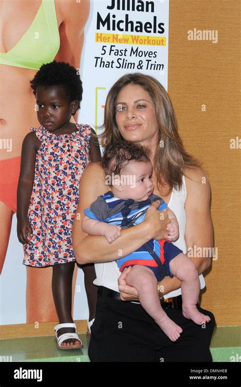 Jillian Michaels With Her Daughter Lukensia And Her Son Phoenix Jillian Michaels Celebrates Her