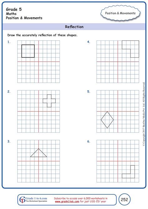 Reflection Worksheets Grade 6 Kidsworksheetfun