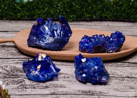 Wholesale Blue Aura Quartz Crystalaura Quartz Clusterangel Etsy