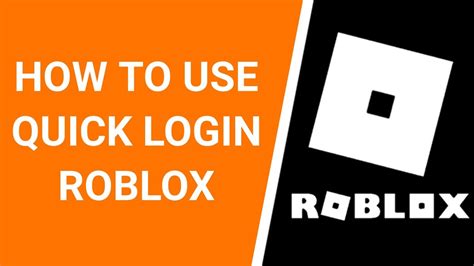 How To Use Quick Login Roblox 2023 Roblox Quick Login Youtube