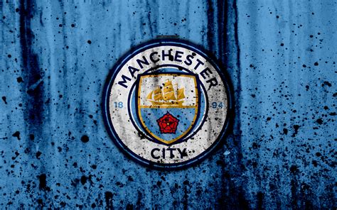 Download Wallpapers Fc Manchester City 4k Premier League New Logo England Soccer Football