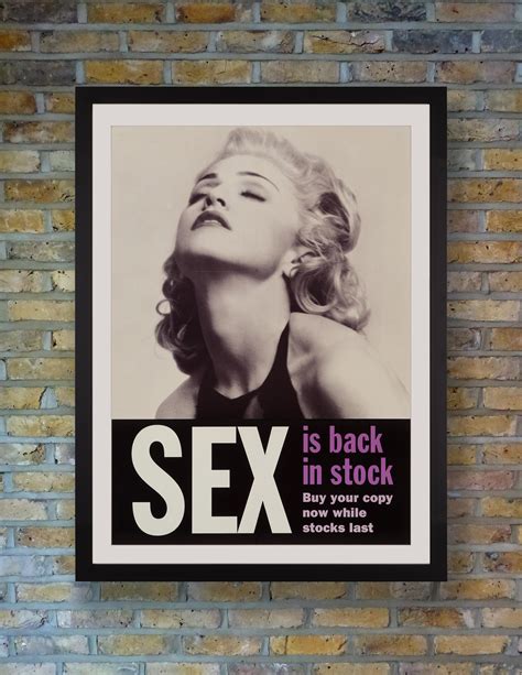 Madonna Sex Original Vintage Promotional Poster British At Stdibs