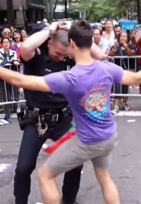Nypd Cop Dances With Marcher During Pride Parade Daily Mail Online