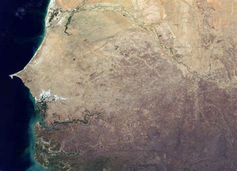 Large Detailed Satellite Map Of Senegal Senegal Africa Mapsland Sexiz Pix