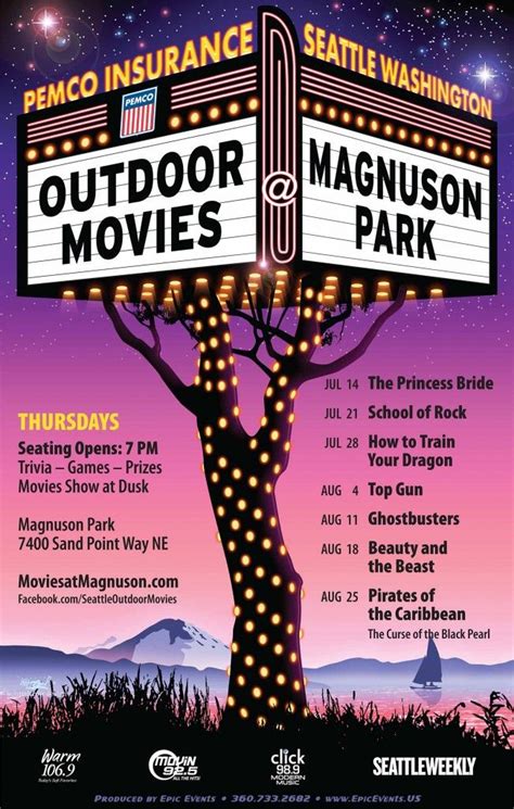 Download the wharf app for info, deals, & more. Movies at Magnuson - outdoor movie ideas | Outdoor cinema ...