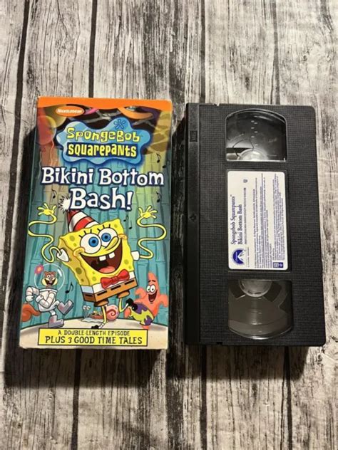 Nickelodeon Spongebob Squarepants Bikini Bottom Bash 2002 Vhs Tape Oop Tested 12 00 Picclick