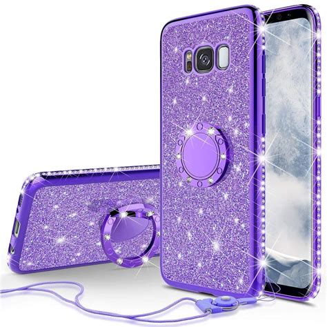 Soga Diamond Bling Glitter Cute Phone Case With Kickstand Compatible