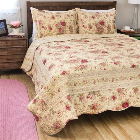 Shop Greenland Home Fashions Antique Rose Full Queen Size 3 Piece