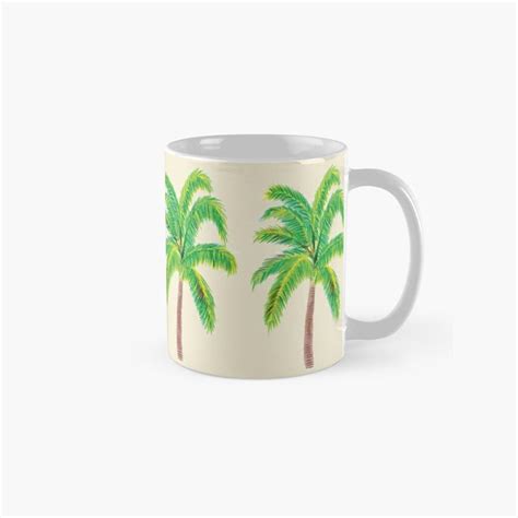 Watercolor Palm Tree Coffee Mug By Mirushy Mugs Palm Trees Mug Designs