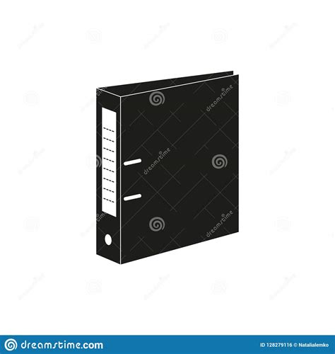 Folder For Documents Papers Black Icons Files Stock Vector