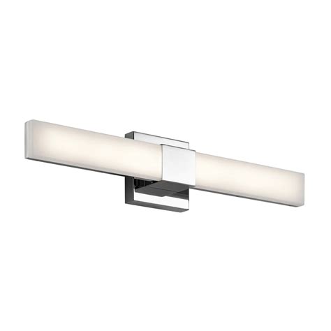 Chrome led vanity light bar by artika. Shop Elan Neltev 2-Light 24-in Chrome Rectangle LED Vanity ...