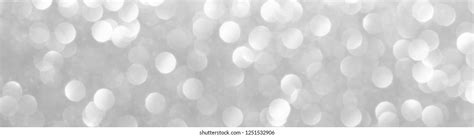 Silver White Bokeh Lights Defocused Abstract Stock Photo 1251532906