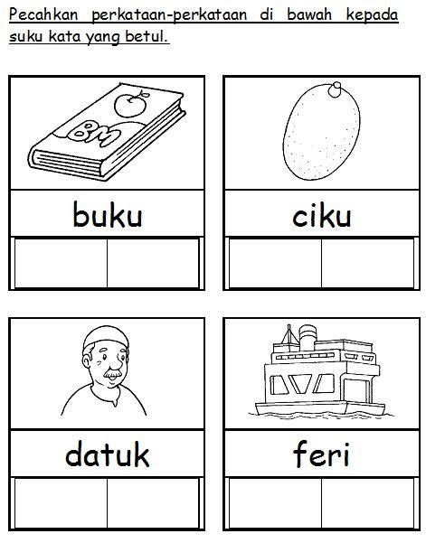 Bahasa Malaysia Prasekolah Latihan Suku Kata Preschool Learning
