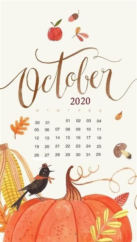 Fall Theme Wallpapers October Calendar Wallpaper Desktop Calendar