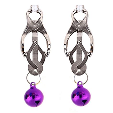 Women Stainless Steel Nipple Clamps With Bell Novelty Nipple Clamp