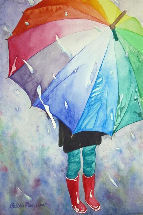 Watercolour By Chelsea Smith Via Behance Umbrella Art Art Painting