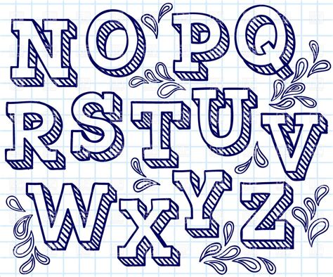 Cool Easy Fonts To Draw By Hand Alphabet 13 Cool Letter Fonts To Draw Images Easy To Draw