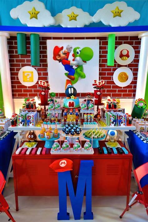 Mario Decoración Para Fiestas De Cumpleaños Con Globos Juegos De Super