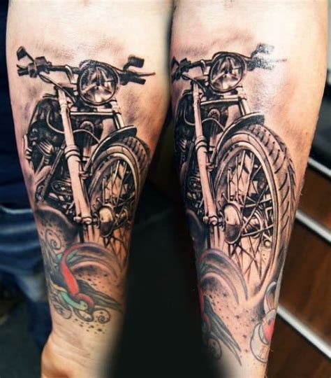 90 Harley Davidson Tattoos For Men Manly Motorcycle Designs