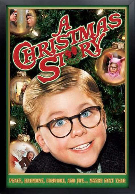 A Christmas Story Movie Poster Framed And Ready To Hang Etsy Christmas Story Movie A