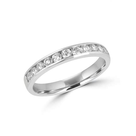 18ct White Gold Half Carat Diamond Wedding Ring Avanti Jewellers