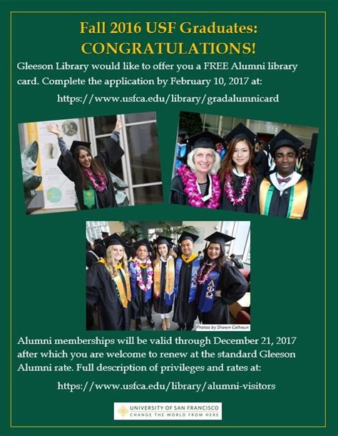 Free Library Membership For Fall 2016 Graduates Gleeson Gleanings