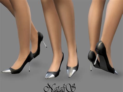 The Sims Resource Natalis Metal Toe Pumps Ft Fe Fixed